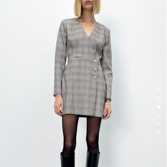 ZARA plaid blazer dress- BNWT - Picture 1 of 8